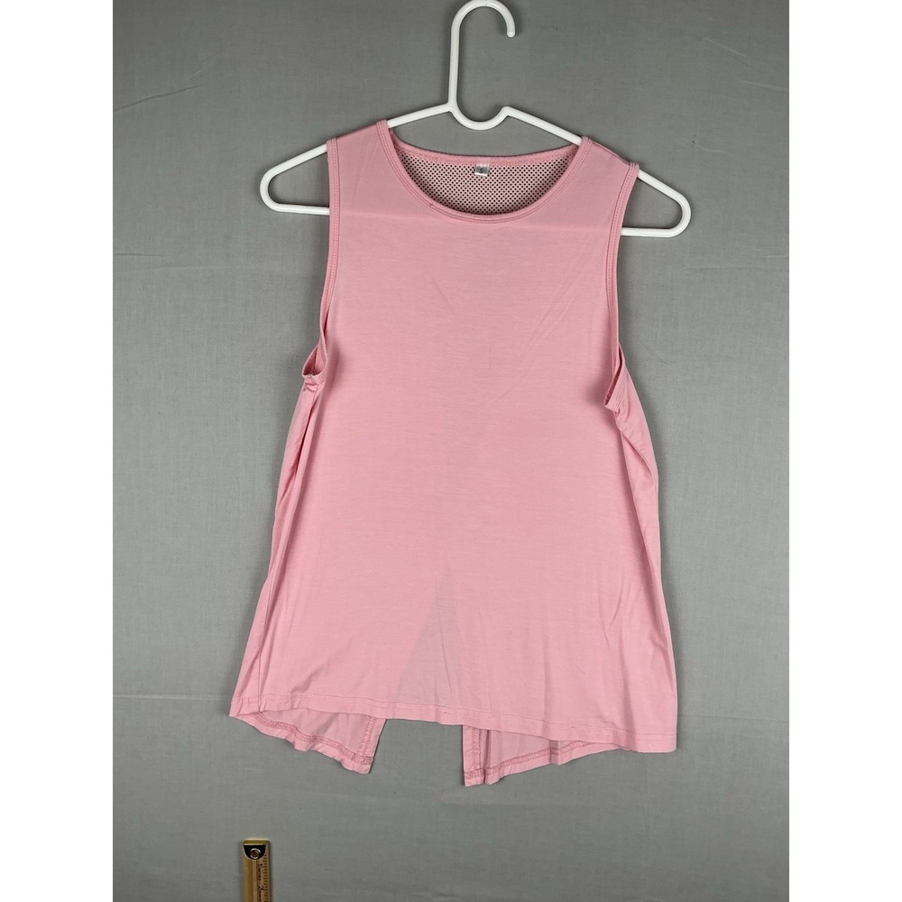 Womens Small Pink Athletic Tank Top Mesh Back Sleeveless Workout Gym